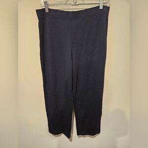 TALBOTS WOMEN'S BLACK STRETCHY COMFY PULL-ON TRAVEL PANTS SIZE MEDIUM